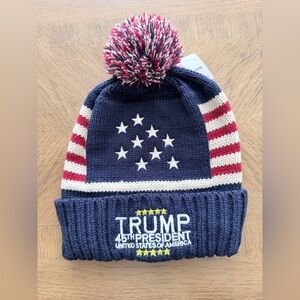 Trump 45 45th president beanie hat American flag Americana USA NEW